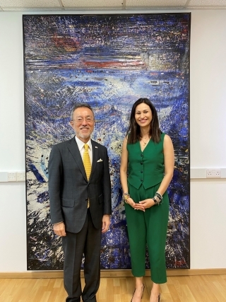 Ambassador Yamawaki and the Minister of Agriculture, Rural Development and Environment, Dr Maria Panayiotou